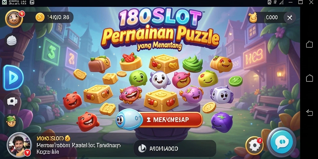 Tampilan gameplay seru di 180SLOT dengan tantangan Puzzle.