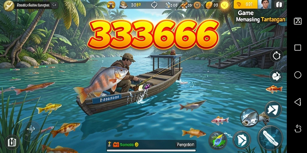 Screenshot utama 333666 menampilkan pengalaman memancing yang imersif.