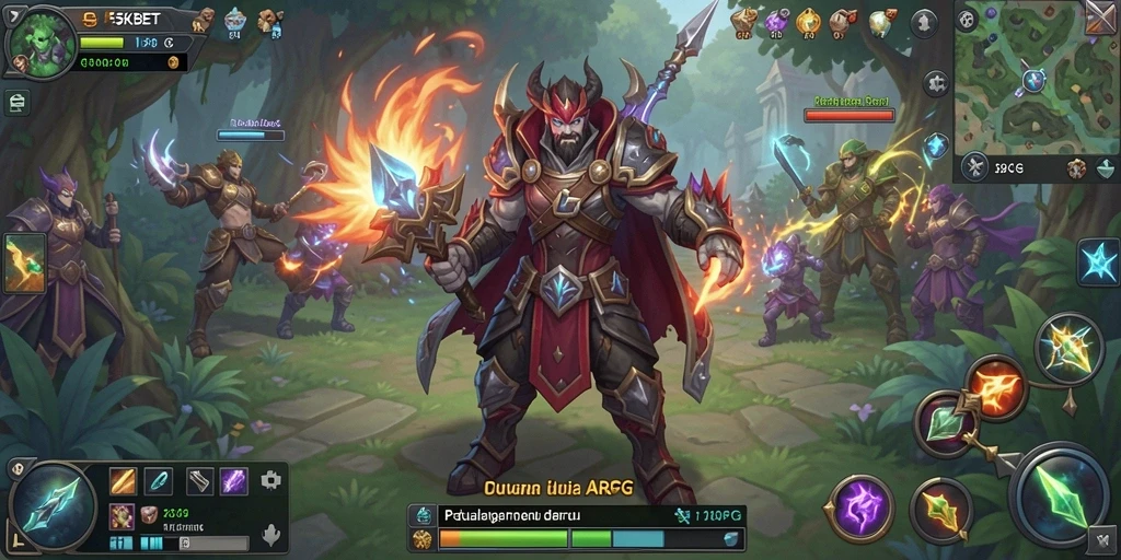 Tampilan gameplay mendebarkan dalam petualangan ARPG 55KBET.