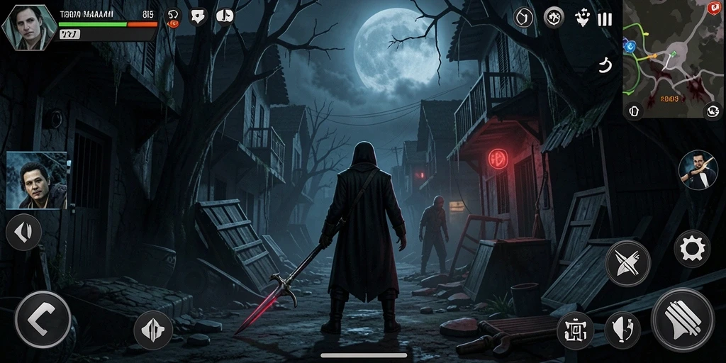 Screenshot 8055 menampilkan suasana mencekam dengan hantu menyeramkan.