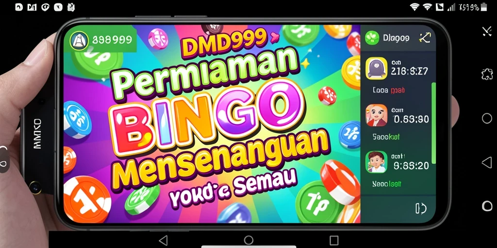 Screenshot DMD999 menunjukkan pemain merayakan kemenangan Bingo mereka.