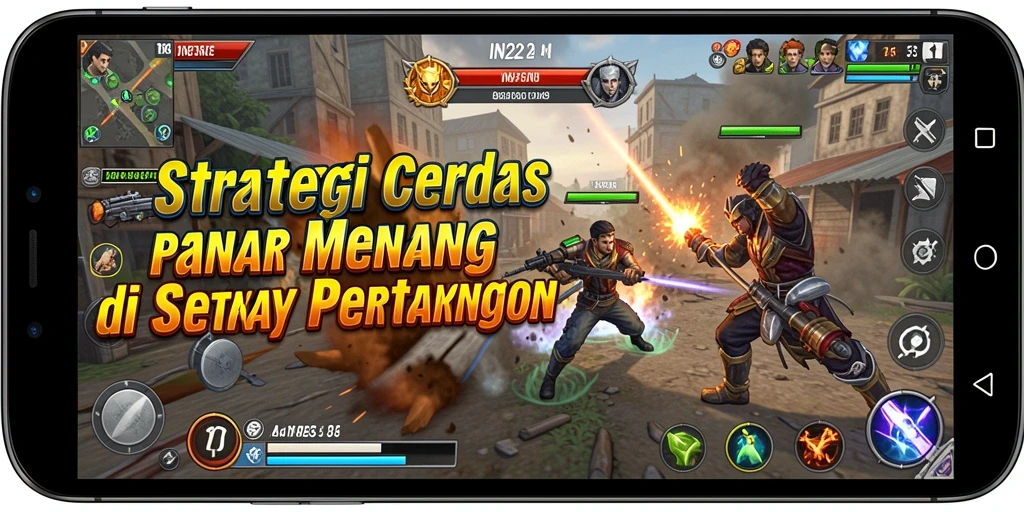 Tampilan gameplay strategis yang mendebarkan dan penuh tantangan.