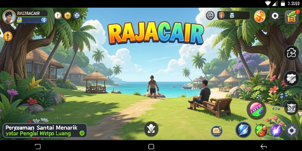 Tampilan gameplay yang menarik dalam RAJACAIR yang menawan.